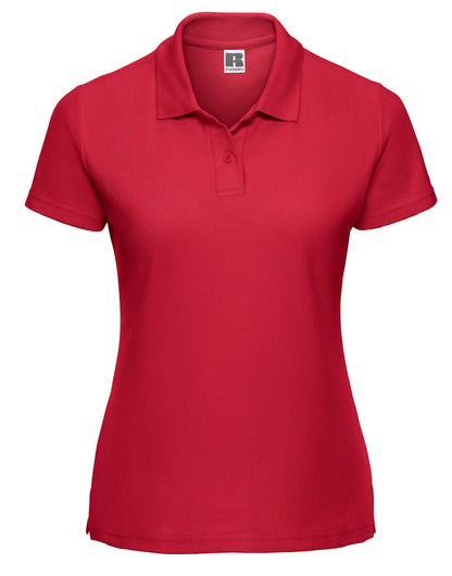 Russell Collection Russell Ladies Classic Polycotton Polo 539F - Classic Red - Customisable Polos