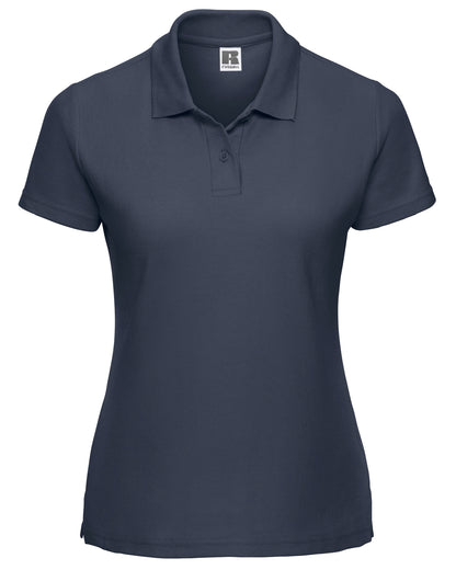 Russell Collection Russell Ladies Classic Polycotton Polo 539F - French Navy - Customisable Polos