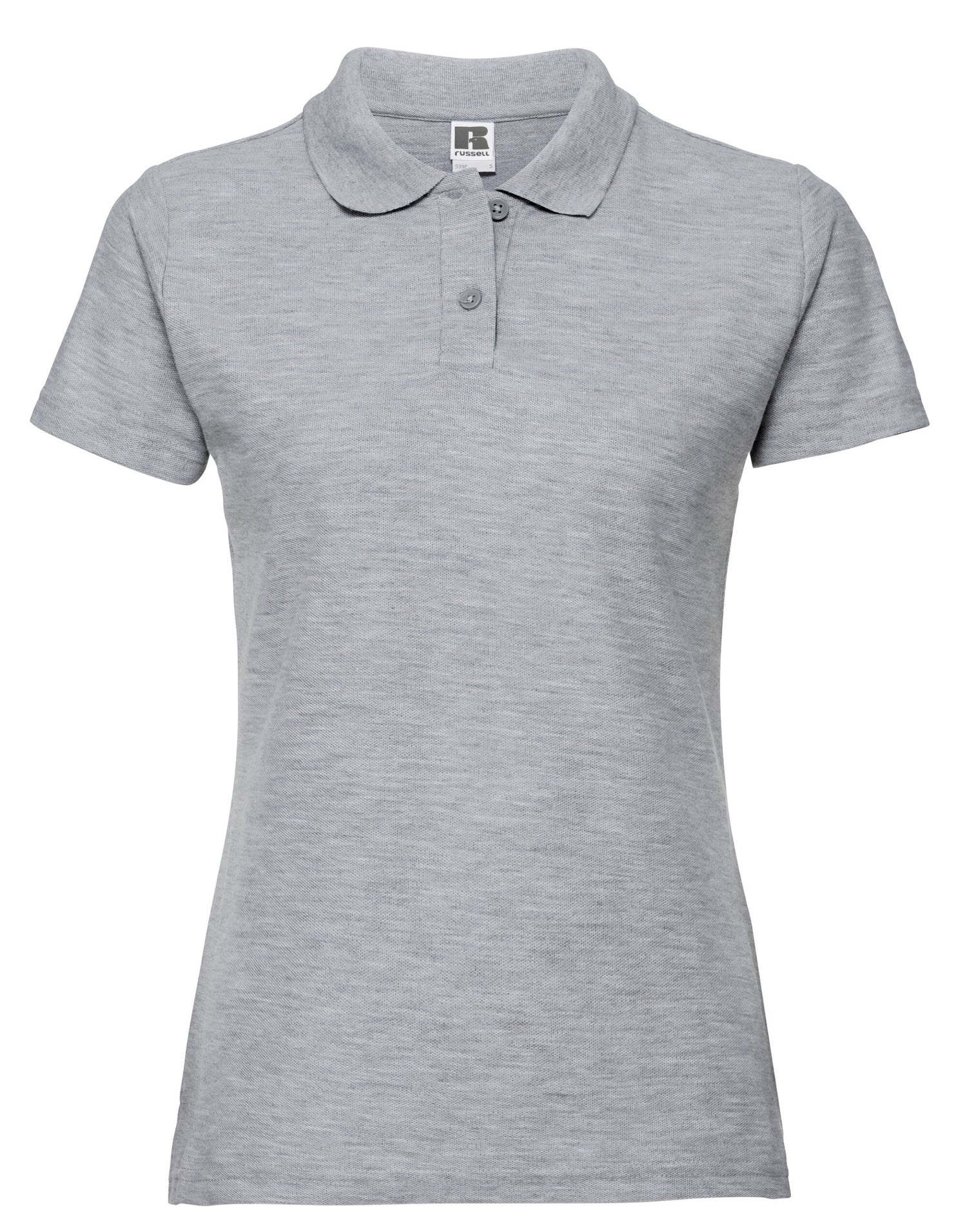 Russell Collection Russell Ladies Classic Polycotton Polo 539F - Light Oxford - Customisable Polos