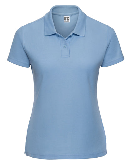 Russell Collection Russell Ladies Classic Polycotton Polo 539F - Sky Blue - Customisable Polos