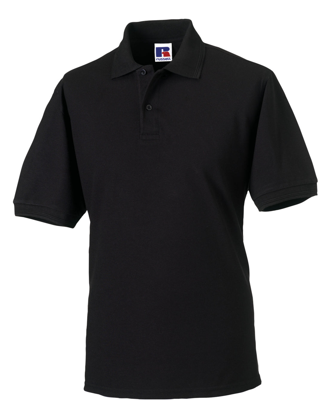 Russell Collection Russell Hardwearing Polycotton Polo 599M - Black - Customisable Polos