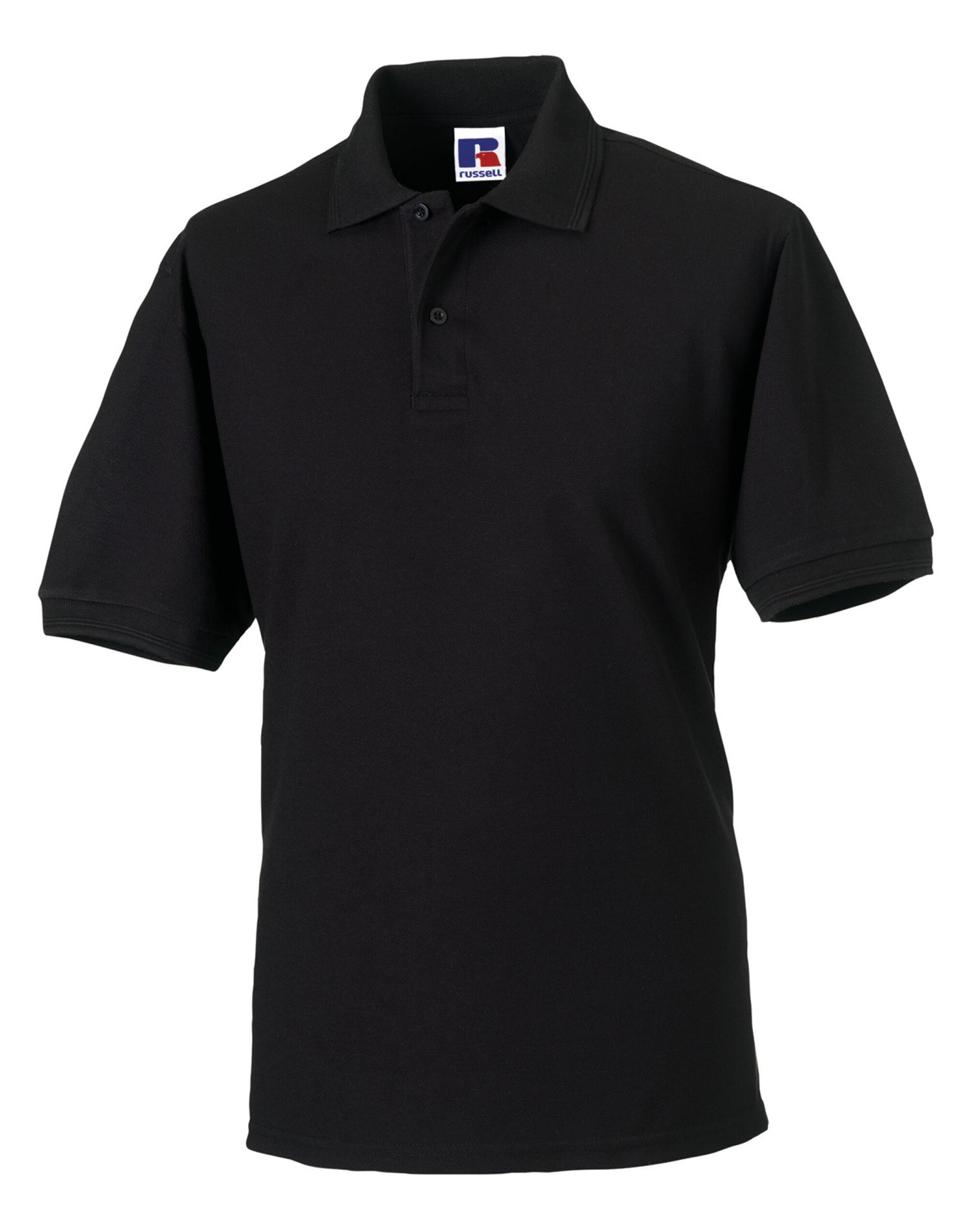 Russell Collection Russell Hardwearing Polycotton Polo 599M - Black - Customisable Polos