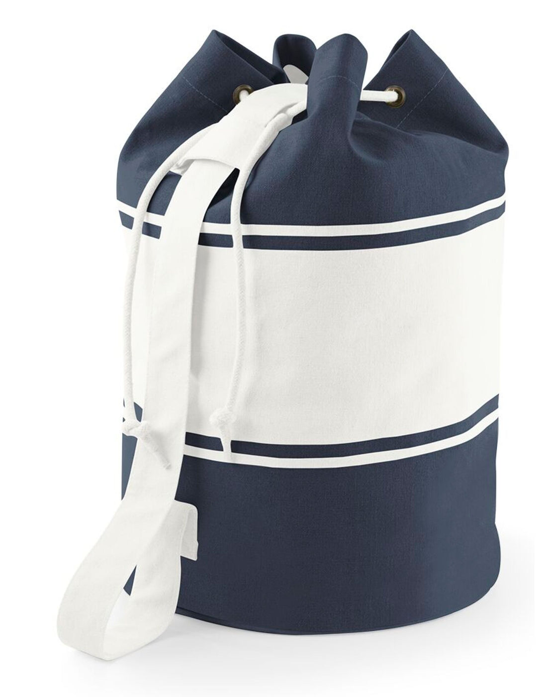 Quadra Canvas Duffel qd27 - French Navy Off White O S - Customisable Bags