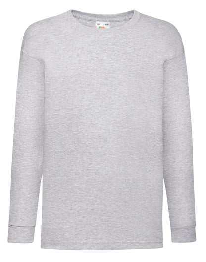 Fruit of the Loom Kids Valueweight Long Sleeve T 61007 - - Customisable T-Shirts