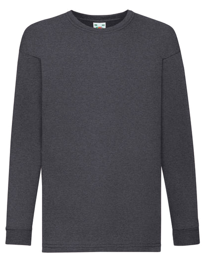 Fruit of the Loom Kids Valueweight Long Sleeve T 61007 - - Customisable T-Shirts