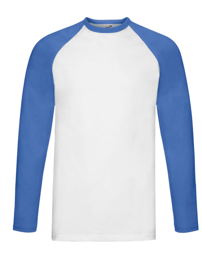 Fruit of the Loom Mens Valueweight LS Baseball T 61028 - - Customisable T-Shirts