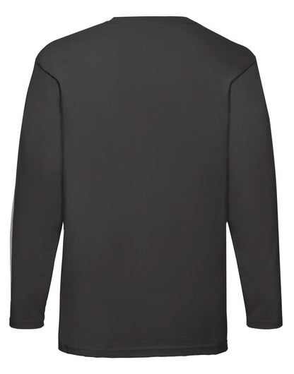 Fruit of the Loom Mens Valueweight Long Sleeve T 61038 - Black - Customisable T-Shirts