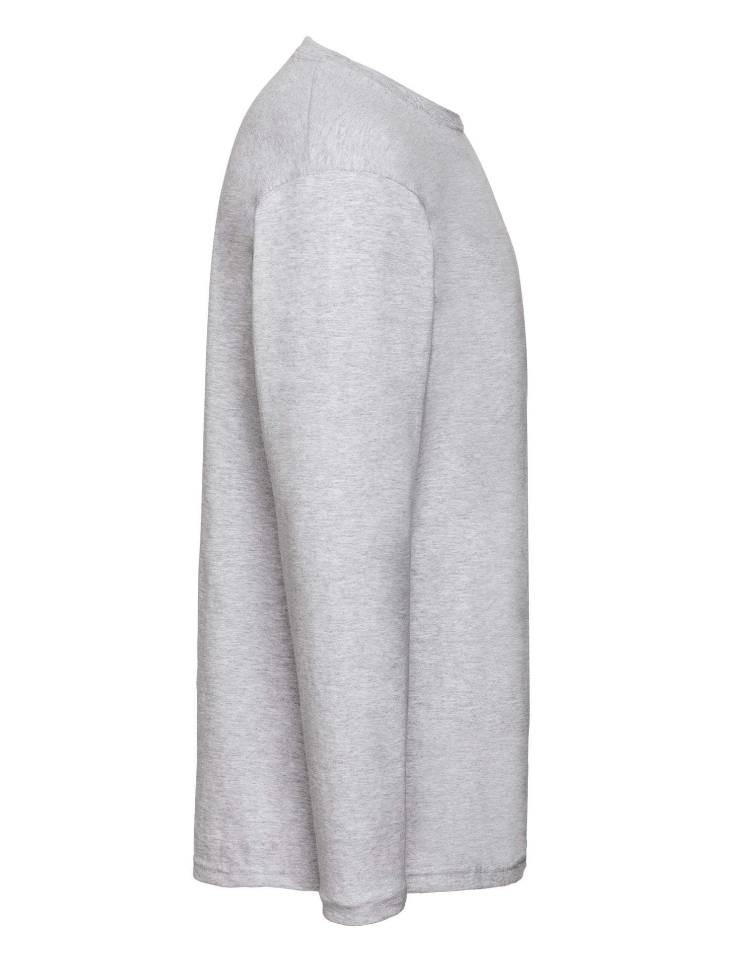 Fruit of the Loom Mens Valueweight Long Sleeve T 61038 - Heather Grey - Customisable T-Shirts