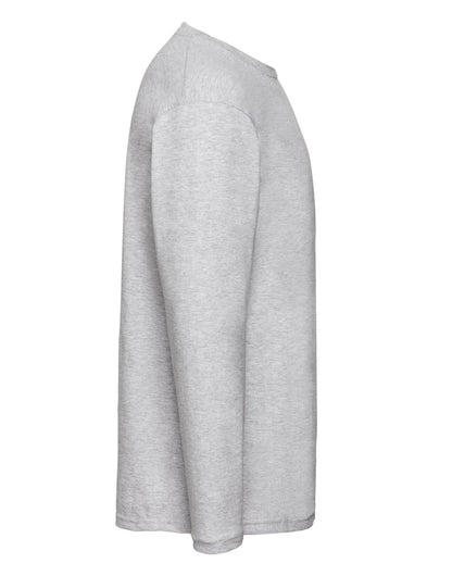 Fruit of the Loom Mens Valueweight Long Sleeve T 61038 - Heather Grey - Customisable T-Shirts