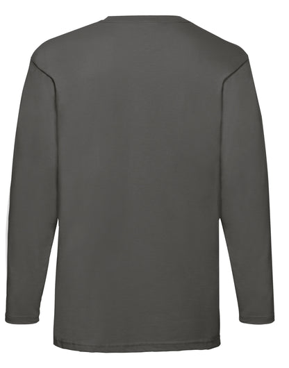 Fruit of the Loom Mens Valueweight Long Sleeve T 61038 - Light Graphite - Customisable T-Shirts