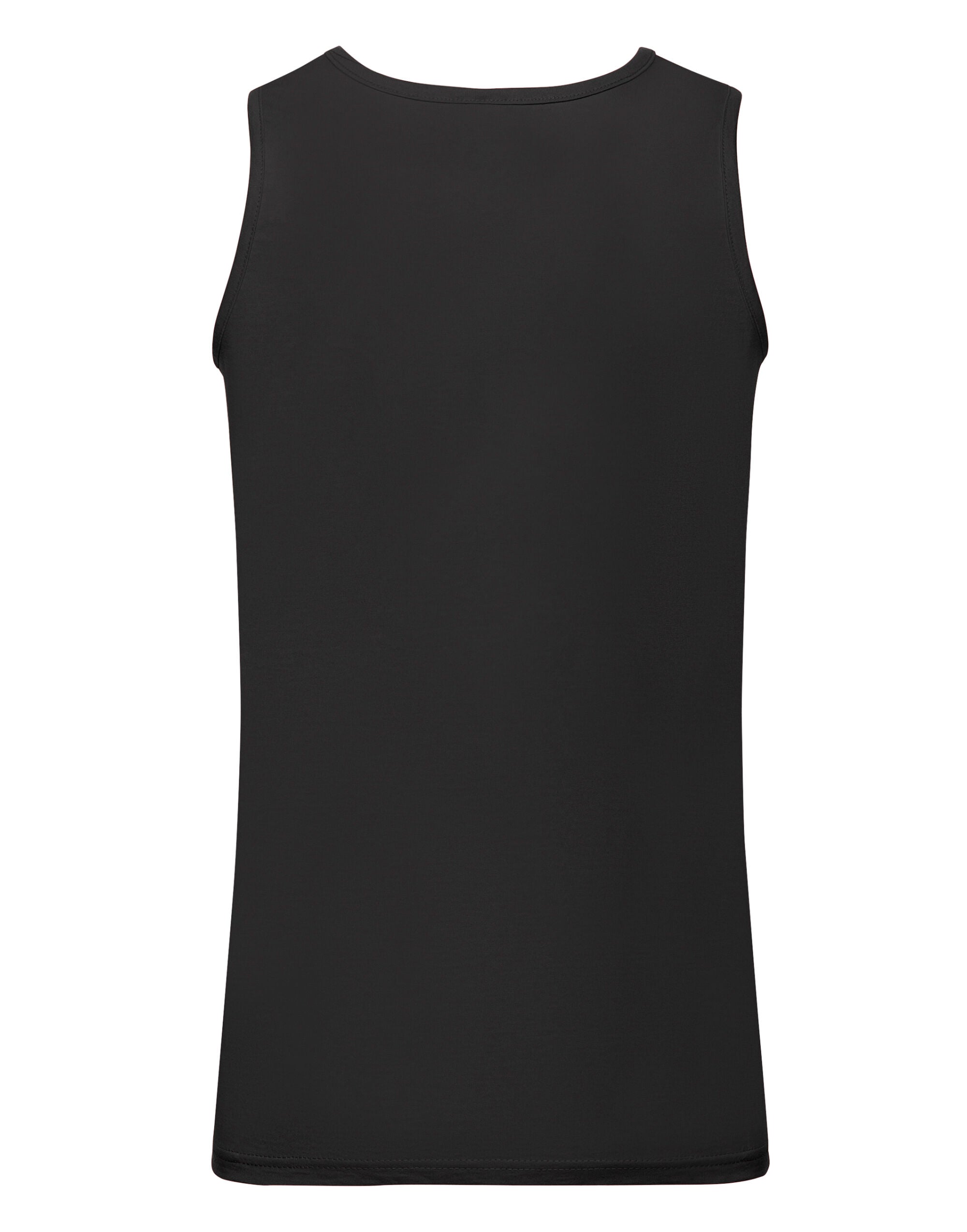 Fruit of the Loom Mens Valueweight Athletic Vest 61098 - Black - Customisable T-Shirts