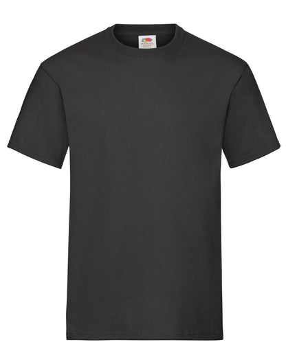 Fruit of the Loom Mens Heavy T 61212 - Black - Customisable T-Shirts