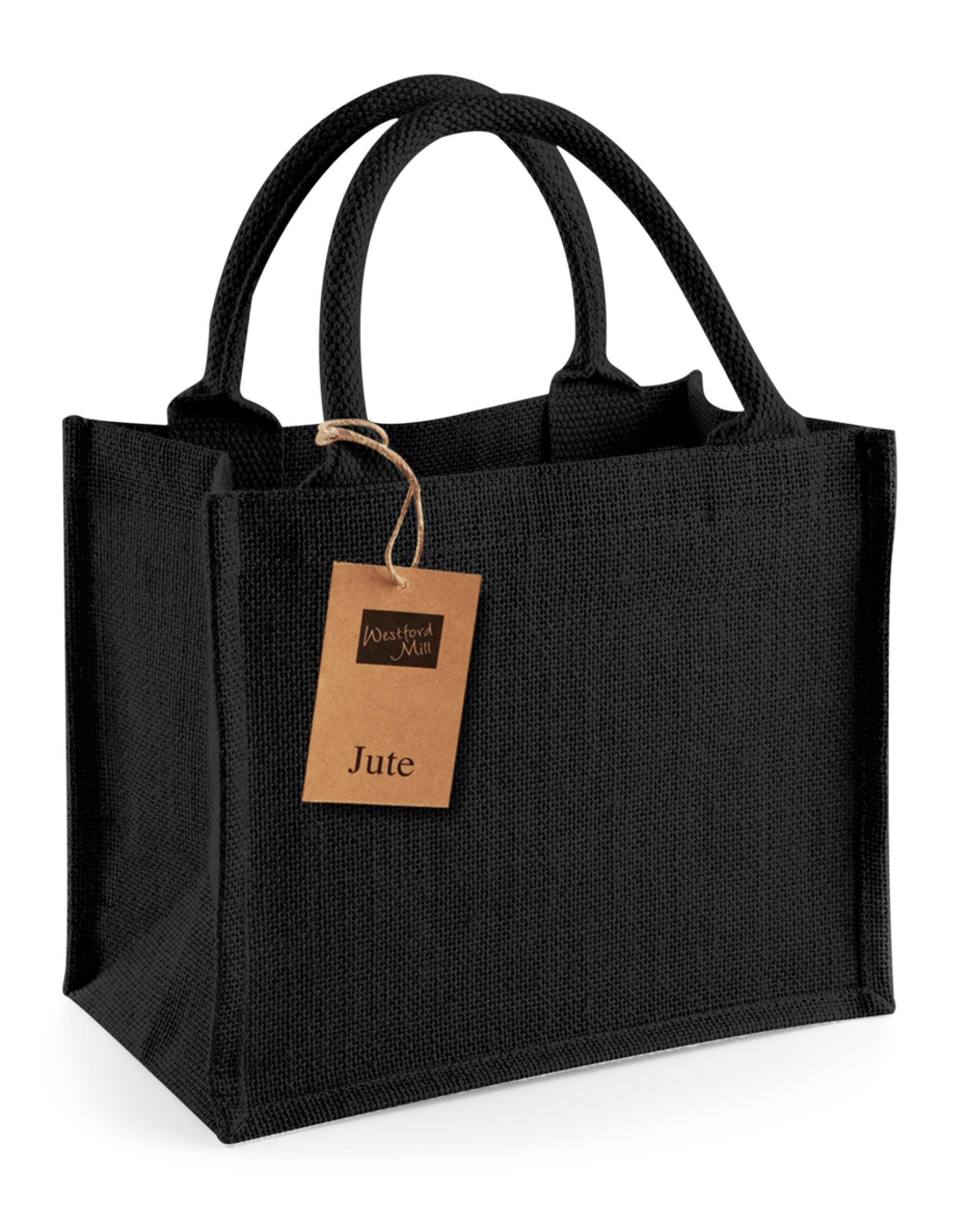 Westford Mill Jute Mini Gift Bag w412 - - Customisable Bags