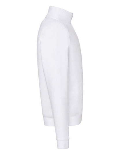 Fruit of the Loom Mens Premium Zip Neck Sweat 62032 - White - Customisable Sweatshirts
