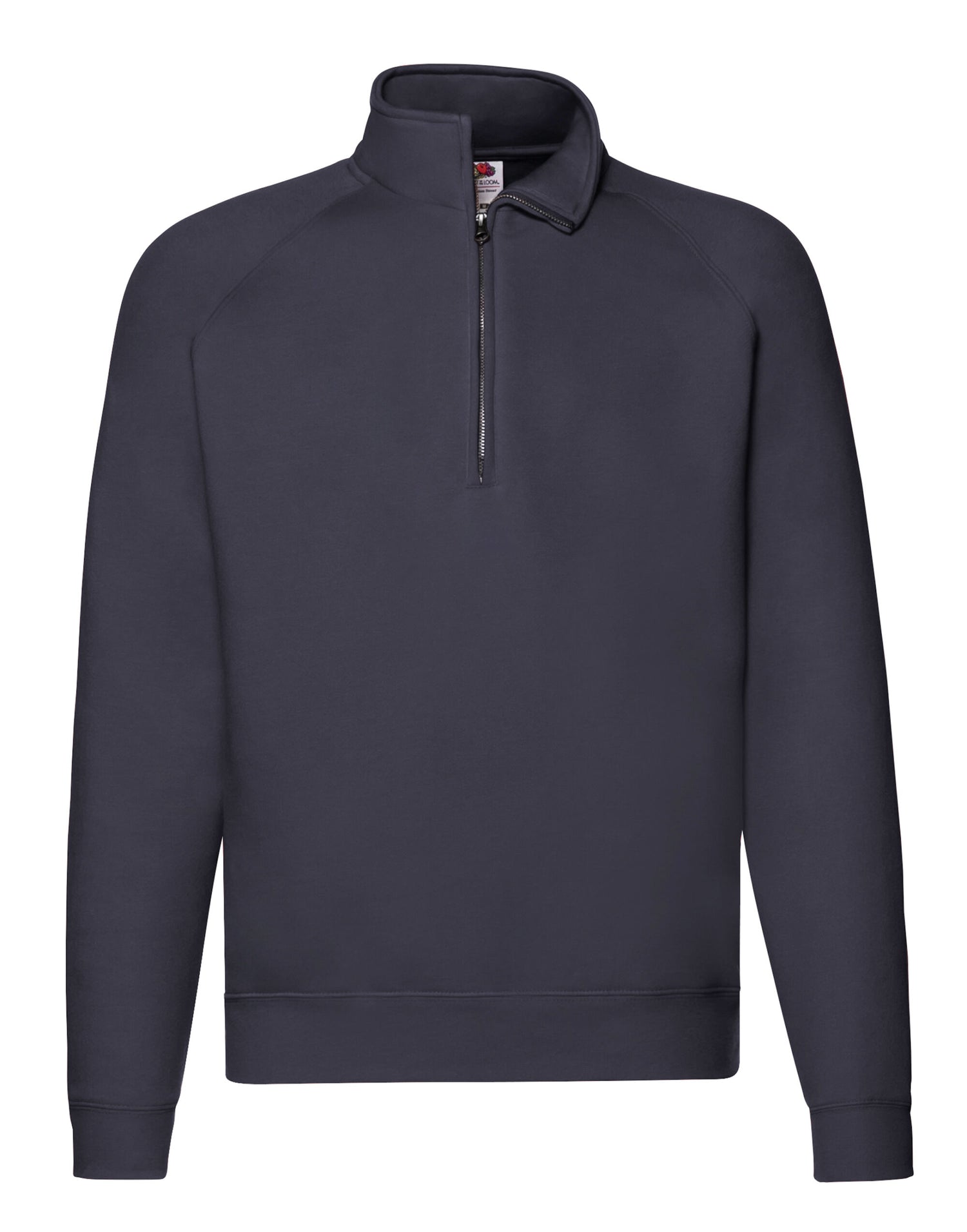 Fruit of the Loom Mens Premium Zip Neck Sweat 62032 - Deep Navy - Customisable Sweatshirts