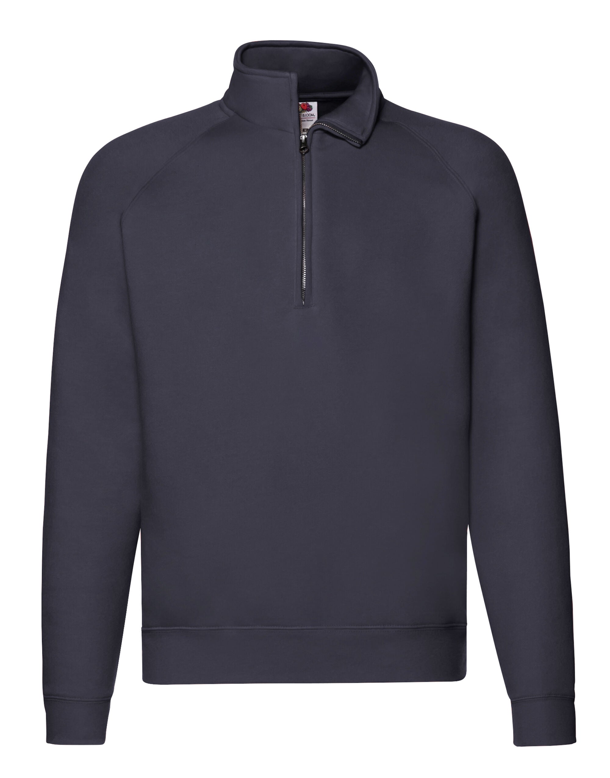 Fruit of the Loom Mens Premium Zip Neck Sweat 62032 - Deep Navy - Customisable Sweatshirts