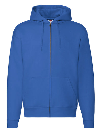 Fruit of the Loom Mens Premium Hooded Sweat Jacket 62034 - Royal - Customisable Sweatshirts