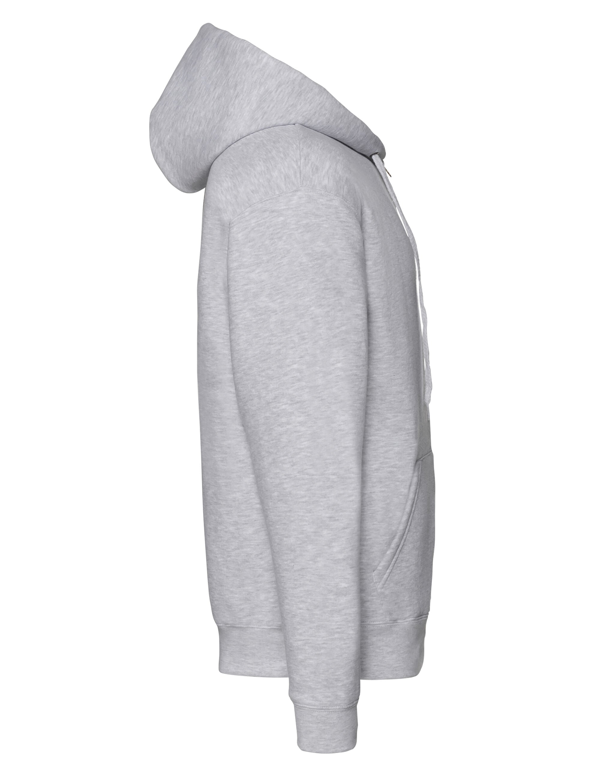 Fruit of the Loom Mens Premium Hooded Sweat Jacket 62034 - Heather Grey - Customisable Sweatshirts
