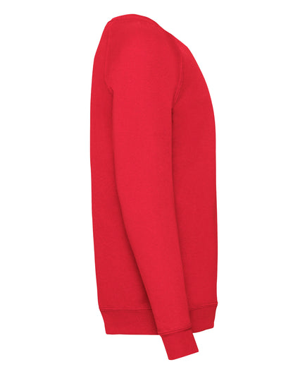 Fruit of the Loom Kids Classic Raglan Sweat 62039 - Red - Customisable Sweatshirts