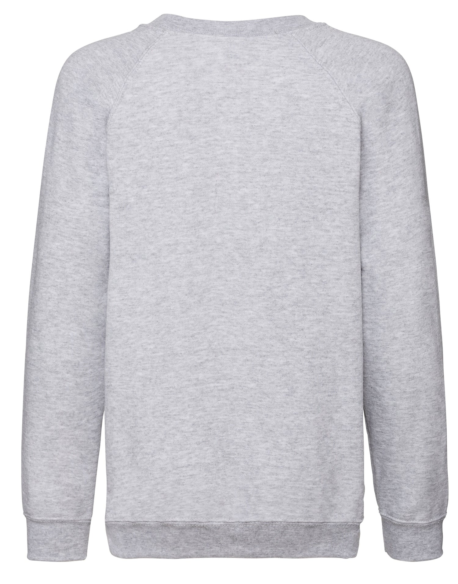 Fruit of the Loom Kids Classic Raglan Sweat 62039 - Heather Grey - Customisable Sweatshirts