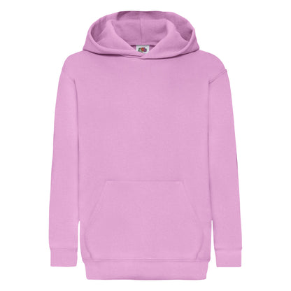 Fruit of the Loom Kids Classic Hooded Sweat 62043 - Light Pink - Customisable Sweatshirts