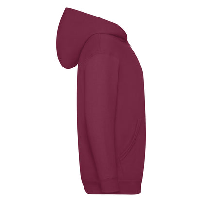 Fruit of the Loom Kids Classic Hooded Sweat Jacket 62045 - Burgundy - Customisable Jackets