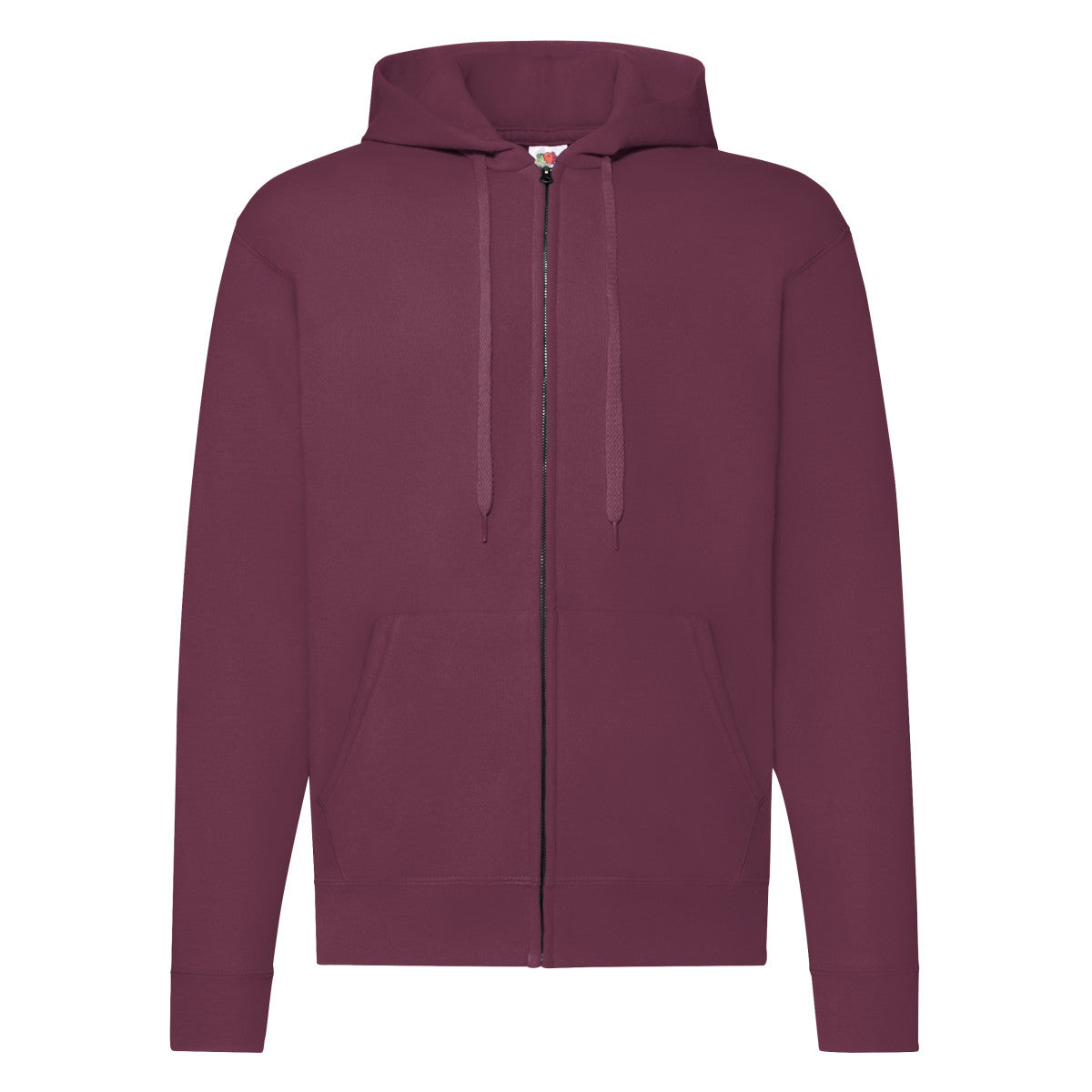 Fruit of the Loom Mens Classic Hooded Sweat Jacket 62062 - Burgundy - Customisable Jackets