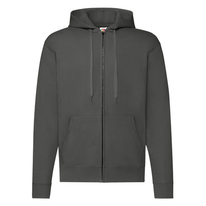 Fruit of the Loom Mens Classic Hooded Sweat Jacket 62062 - Light Graphite - Customisable Jackets