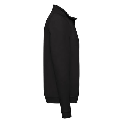 Fruit of the Loom Mens Classic Zip Neck Sweat 62114 - Black - Customisable Sweatshirts