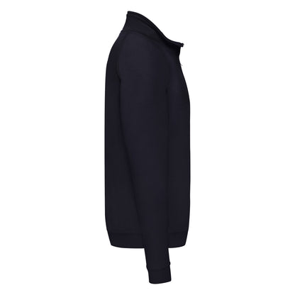 Fruit of the Loom Mens Classic Zip Neck Sweat 62114 - Deep Navy - Customisable Sweatshirts