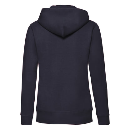 Fruit of the Loom Ladies Premium Hooded Sweat Jacket 62118 - Deep Navy - Customisable Sweatshirts