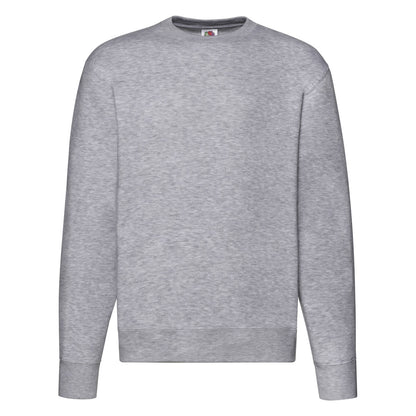 Fruit of the Loom Mens Premium Set In Sweat 62154 - Heather Grey - Customisable Sweatshirts