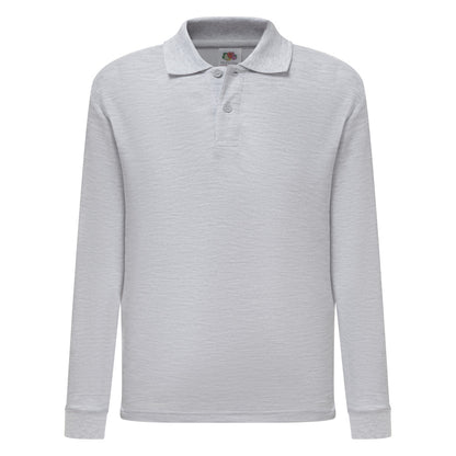 Fruit of the Loom Kids 6535 Long Sleeve Polo 63201 - - Customisable Polos