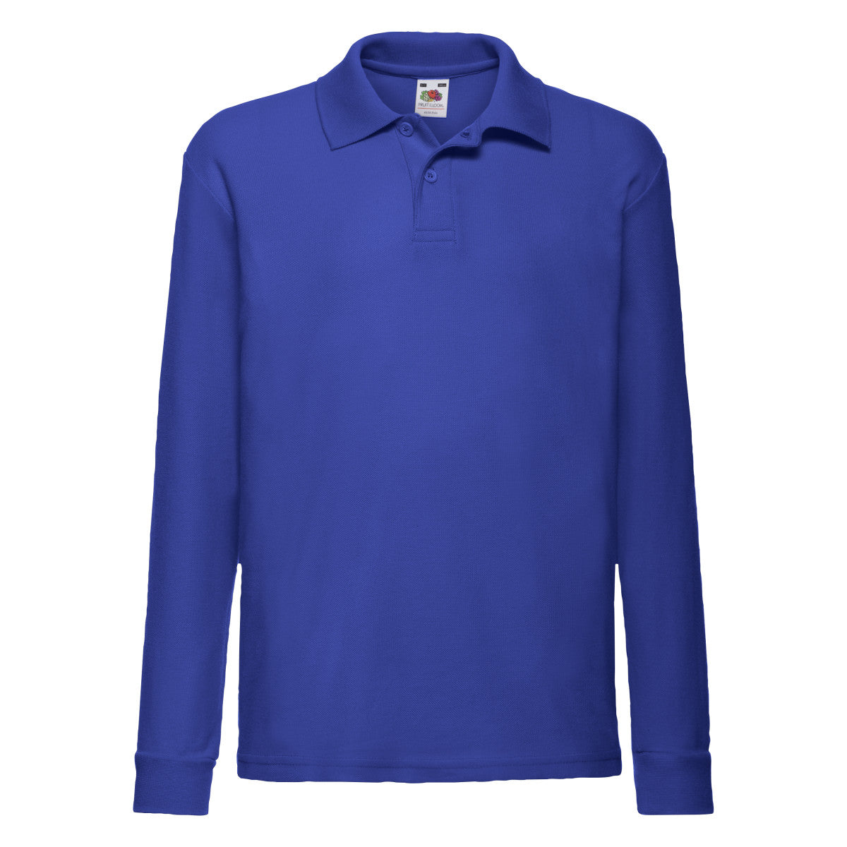Fruit of the Loom Kids 6535 Long Sleeve Polo 63201 - Royal - Customisable Polos