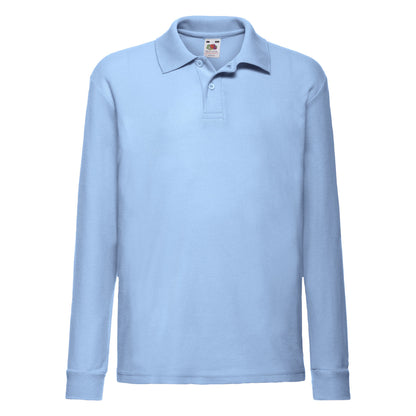 Fruit of the Loom Kids 6535 Long Sleeve Polo 63201 - - Customisable Polos