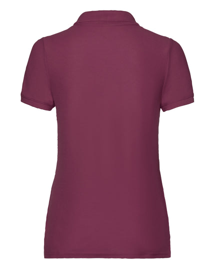 Fruit Of The Loom FOTL Ladies 65/35 Polo 63212 - Burgundy - Customisable Polos