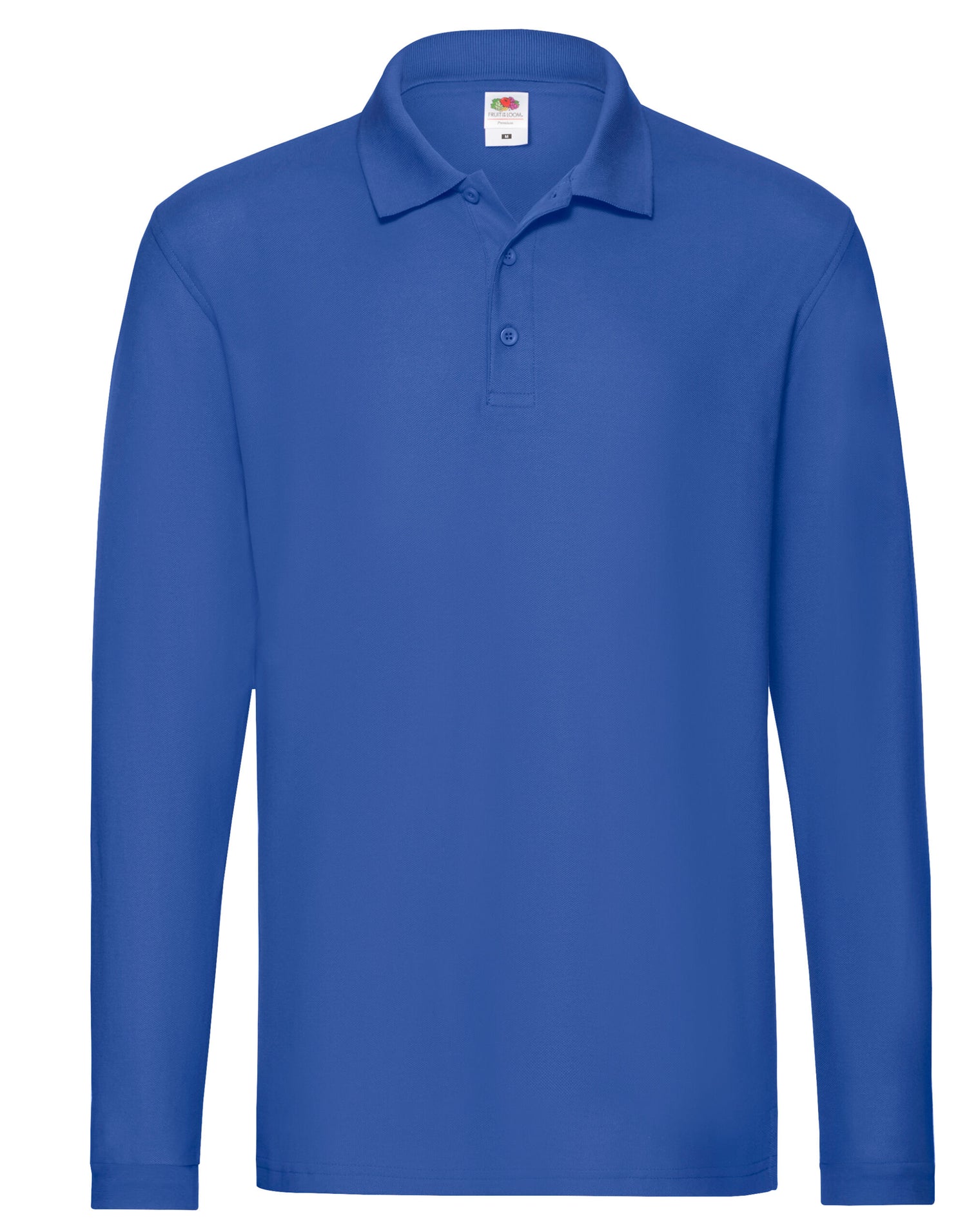Fruit of the Loom Mens Premium Long Sleeve Polo 63310 - Royal - Customisable Polos