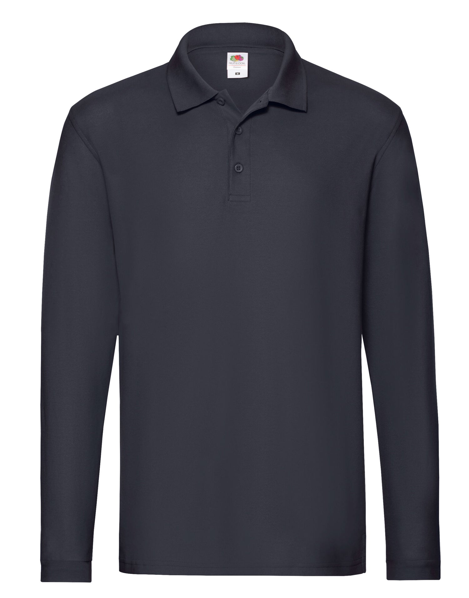 Fruit of the Loom Mens Premium Long Sleeve Polo 63310 - Deep Navy - Customisable Polos