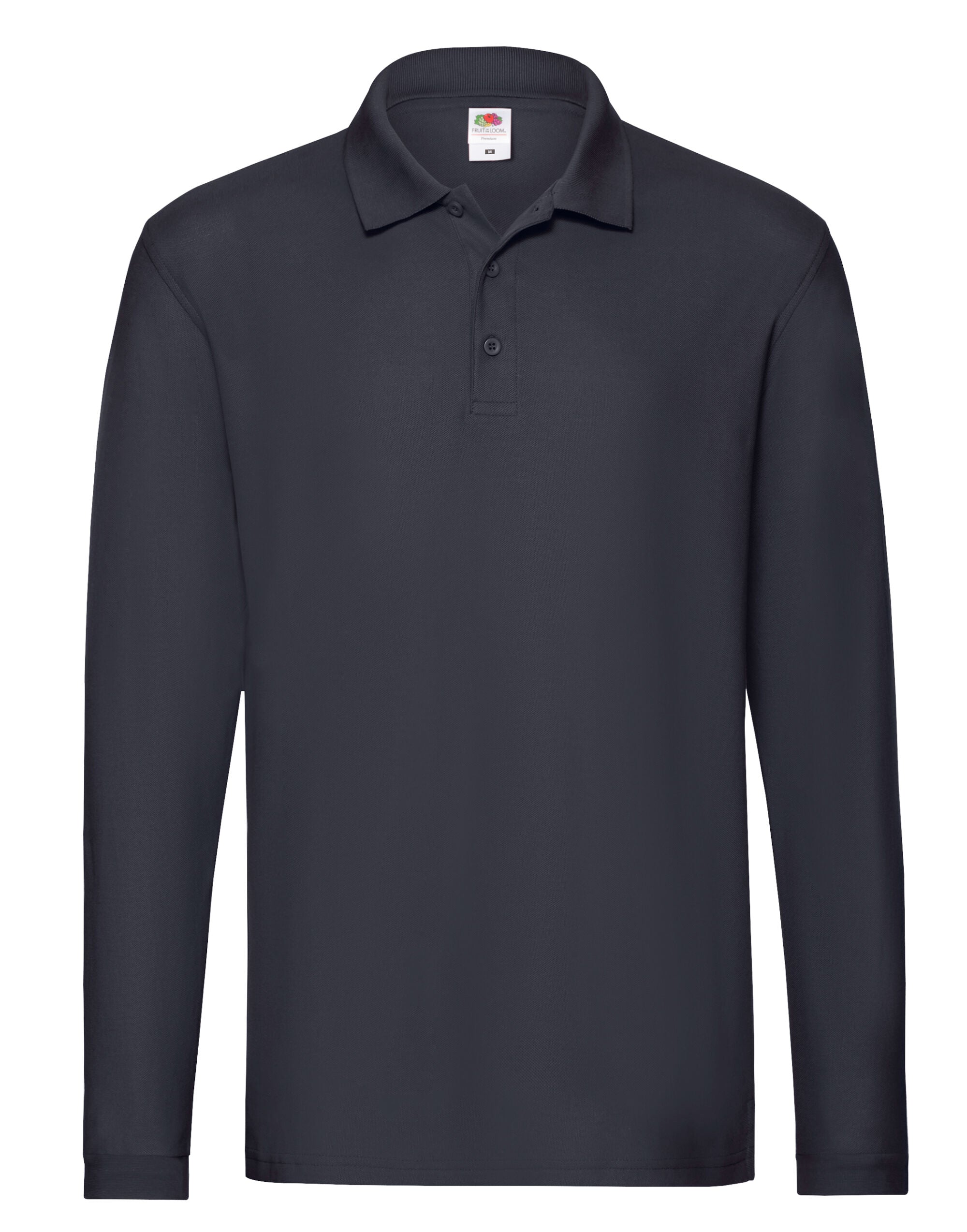 Fruit of the Loom Mens Premium Long Sleeve Polo 63310 - Deep Navy - Customisable Polos