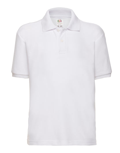 Fruit Of The Loom FOTL Kids 65/35 Polo 63417 - White - Customisable Polos