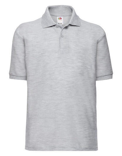 Kids 65/35 Polycotton Polo Shirt – 63417 - Heather Grey - Customisable Polos