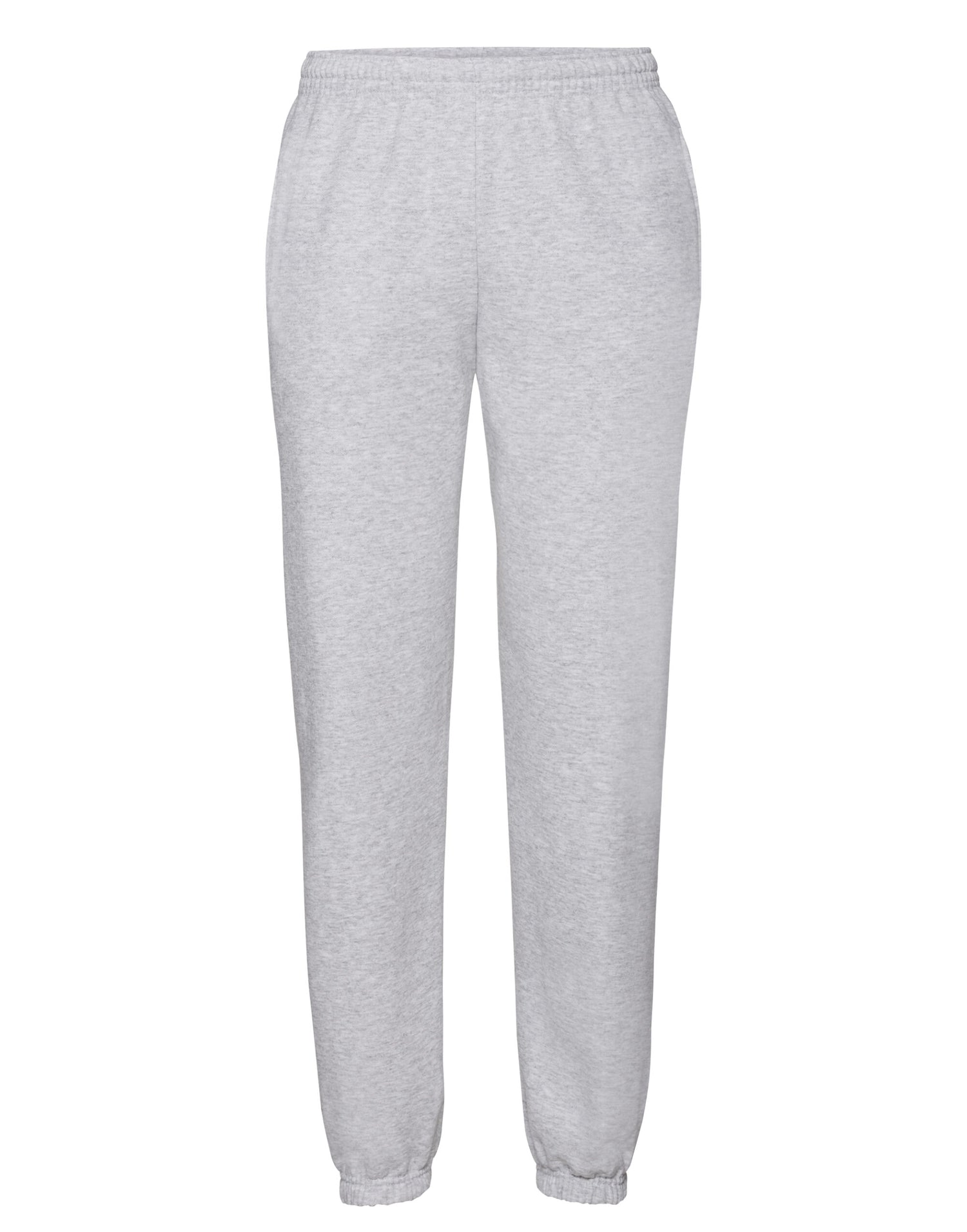 Fruit of the Loom Mens Classic Elastic Cuff Jog Pants 64026 - Heather Grey - Customisable Joggers