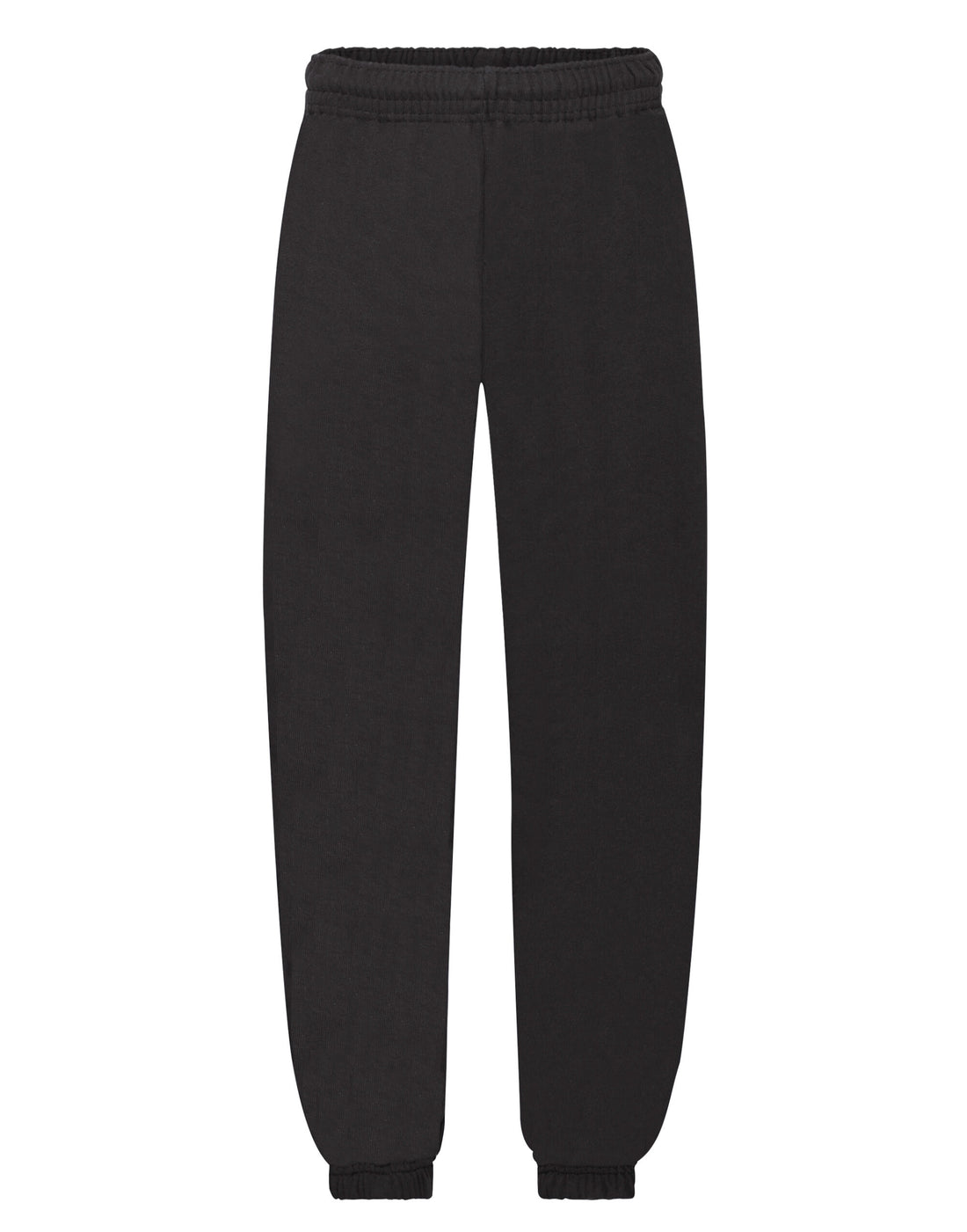 Fruit of the Loom Kids Classic Elastic Cuff Jog Pants 64051 - Black - Customisable Joggers