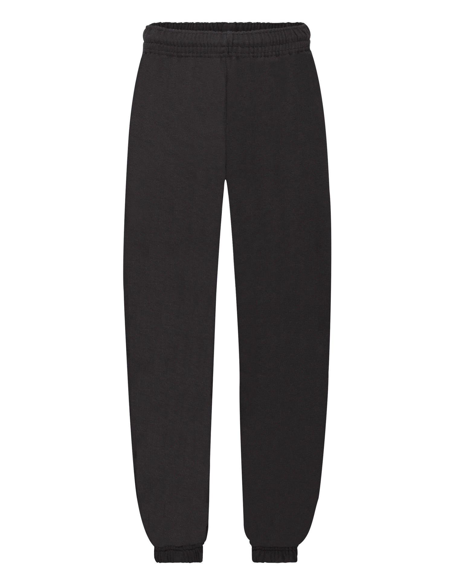 Fruit of the Loom Kids Classic Elastic Cuff Jog Pants 64051 - Black - Customisable Joggers
