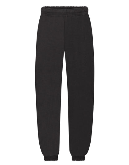 Fruit of the Loom Kids Classic Elastic Cuff Jog Pants 64051 - Black - Customisable Joggers