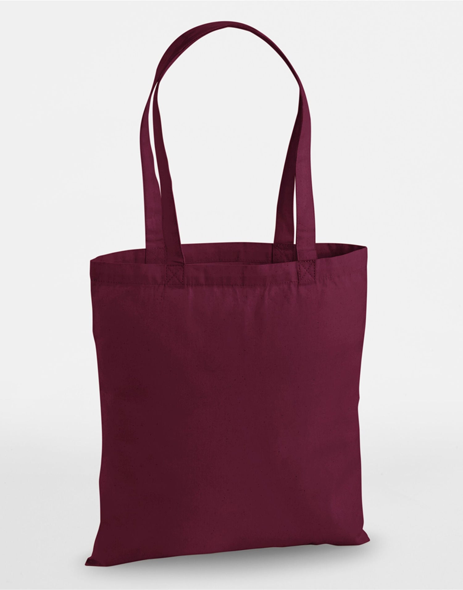 Westford Mill Premium Cotton Tote w201 - Burgundy O S - Customisable Bags