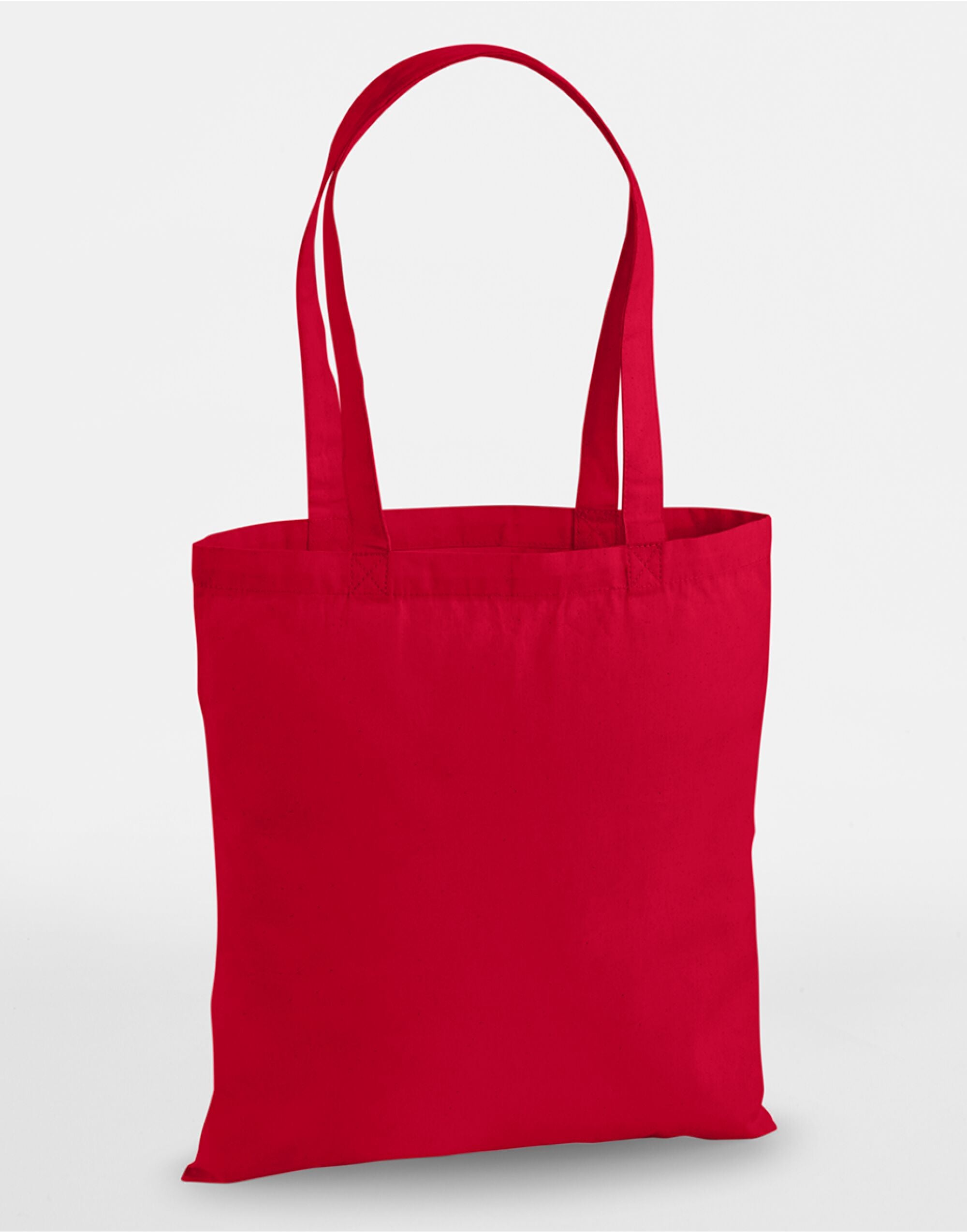 Westford Mill Premium Cotton Tote w201 - Classic Red O S - Customisable Bags