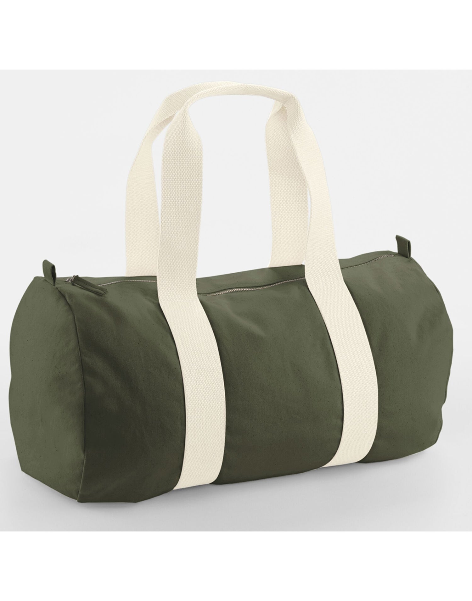 Westford Mill EAware Organic Barrel Bag w814 - Olive Green O S - Customisable Bags