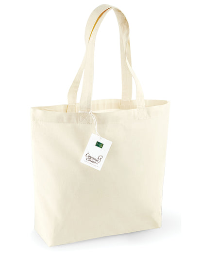 Westford Mill Organic Cotton Shopper w180 - Natural O S - Customisable Bags