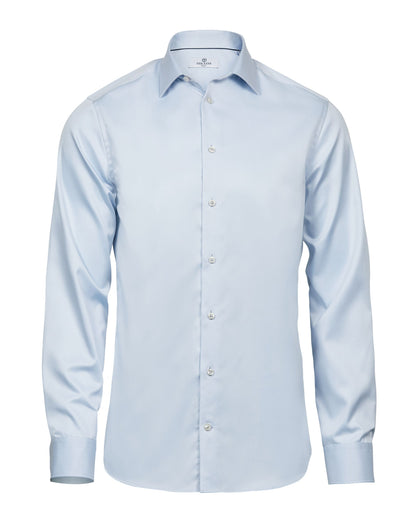 Tee Jays Mens Luxury Shirt Slim Fit TJ4021 - Light Blue - Customisable Shirts